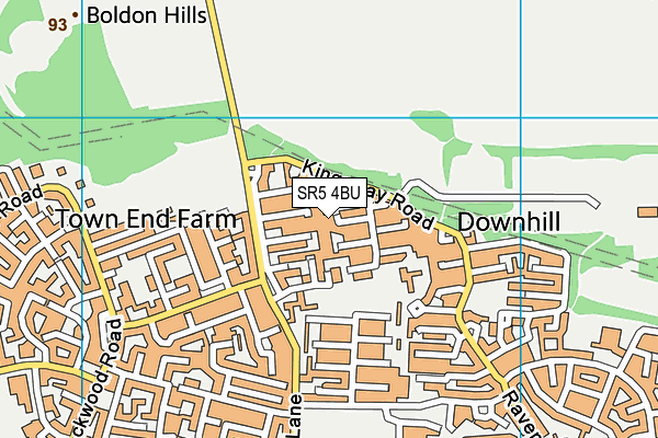 SR5 4BU map - OS VectorMap District (Ordnance Survey)