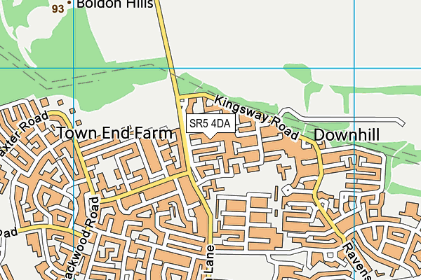 SR5 4DA map - OS VectorMap District (Ordnance Survey)