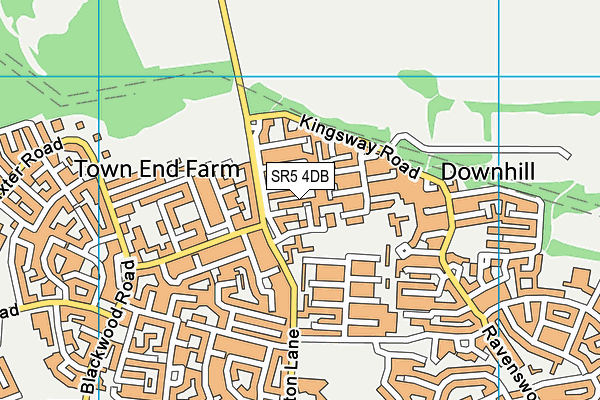 SR5 4DB map - OS VectorMap District (Ordnance Survey)