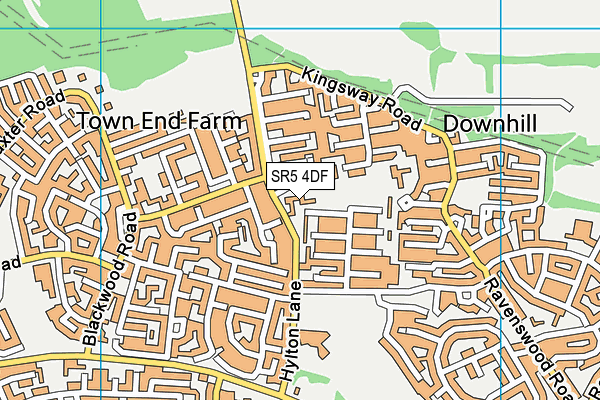 SR5 4DF map - OS VectorMap District (Ordnance Survey)