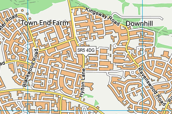 SR5 4DG map - OS VectorMap District (Ordnance Survey)