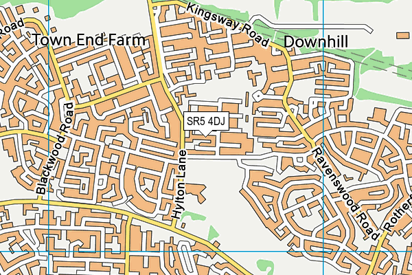 SR5 4DJ map - OS VectorMap District (Ordnance Survey)