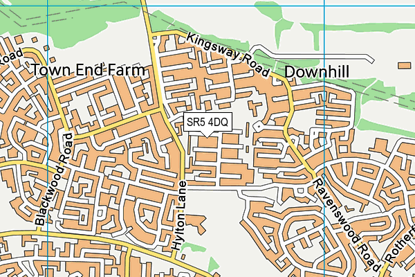 SR5 4DQ map - OS VectorMap District (Ordnance Survey)
