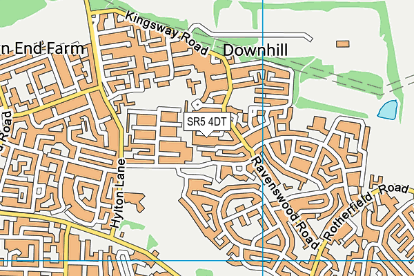 SR5 4DT map - OS VectorMap District (Ordnance Survey)