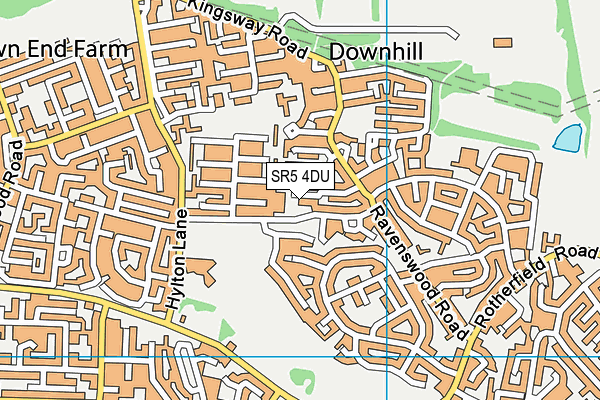 SR5 4DU map - OS VectorMap District (Ordnance Survey)