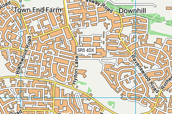 SR5 4DX map - OS VectorMap District (Ordnance Survey)