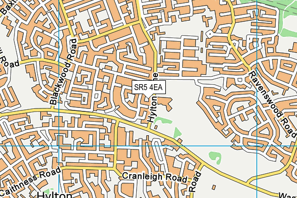 SR5 4EA map - OS VectorMap District (Ordnance Survey)