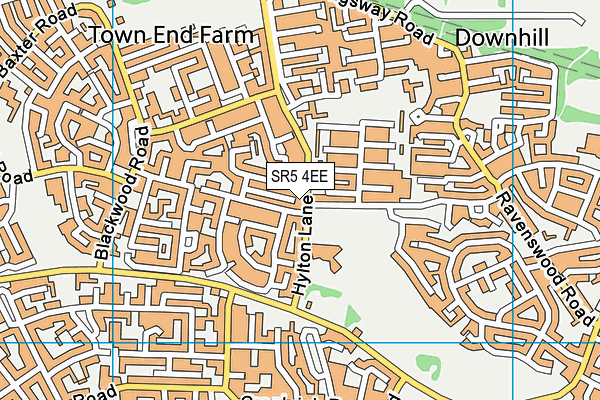 SR5 4EE map - OS VectorMap District (Ordnance Survey)