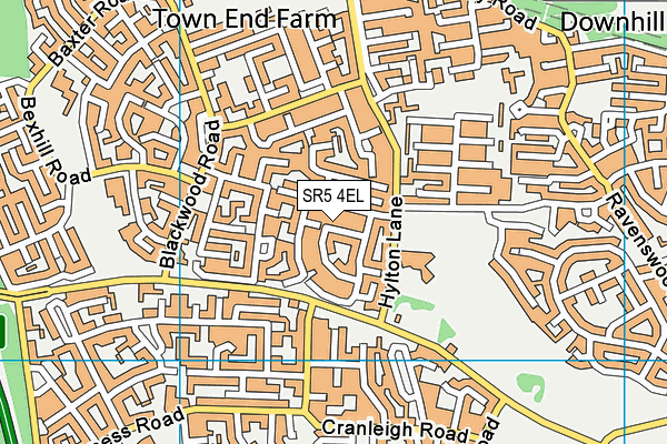 SR5 4EL map - OS VectorMap District (Ordnance Survey)