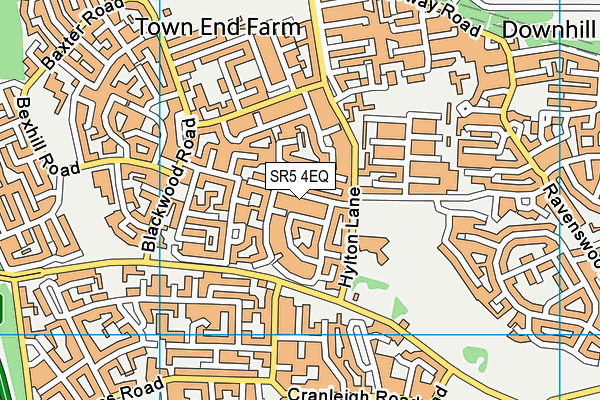 SR5 4EQ map - OS VectorMap District (Ordnance Survey)