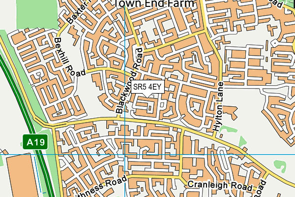 SR5 4EY map - OS VectorMap District (Ordnance Survey)