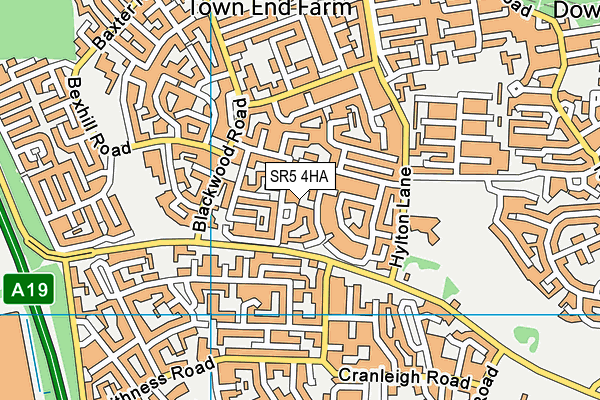 SR5 4HA map - OS VectorMap District (Ordnance Survey)