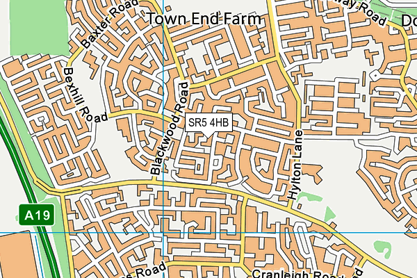 SR5 4HB map - OS VectorMap District (Ordnance Survey)