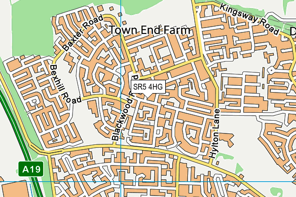 SR5 4HG map - OS VectorMap District (Ordnance Survey)