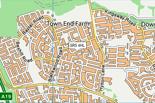 SR5 4HL map - OS VectorMap District (Ordnance Survey)
