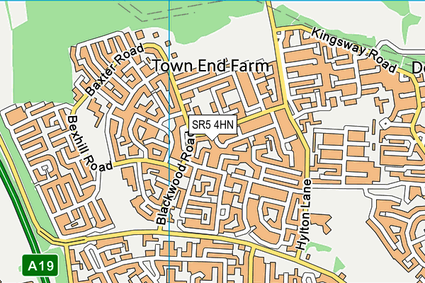 SR5 4HN map - OS VectorMap District (Ordnance Survey)