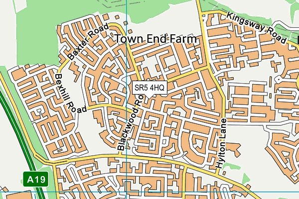 SR5 4HQ map - OS VectorMap District (Ordnance Survey)