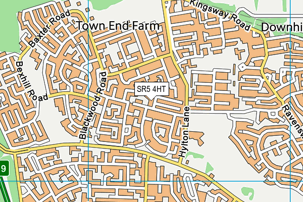 SR5 4HT map - OS VectorMap District (Ordnance Survey)