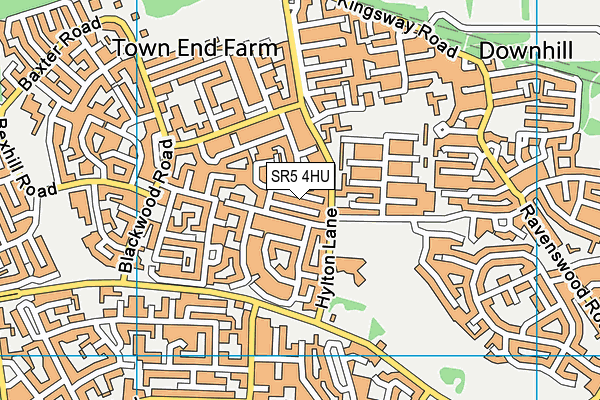 SR5 4HU map - OS VectorMap District (Ordnance Survey)
