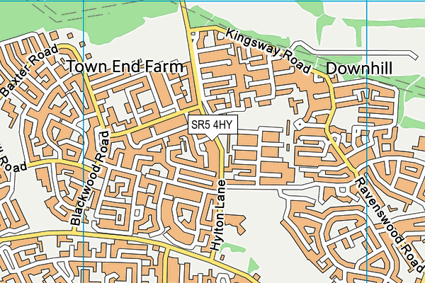 SR5 4HY map - OS VectorMap District (Ordnance Survey)