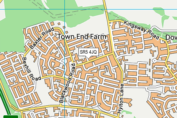 SR5 4JQ map - OS VectorMap District (Ordnance Survey)