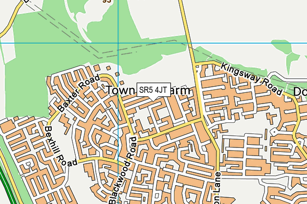 SR5 4JT map - OS VectorMap District (Ordnance Survey)