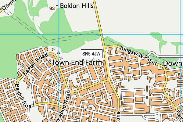 St John Bosco Catholic Primary School, Town End Farm, Sunderland map (SR5 4JW) - OS VectorMap District (Ordnance Survey)