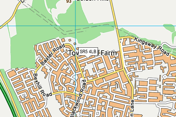 SR5 4LB map - OS VectorMap District (Ordnance Survey)