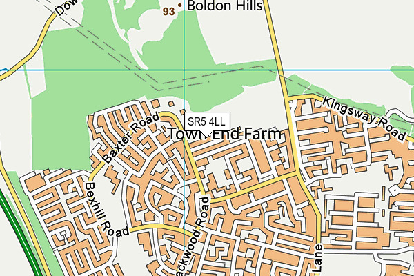 SR5 4LL map - OS VectorMap District (Ordnance Survey)