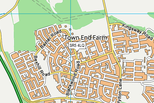 SR5 4LQ map - OS VectorMap District (Ordnance Survey)