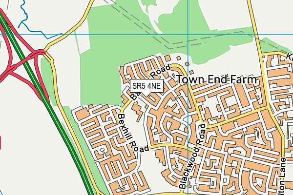 SR5 4NE map - OS VectorMap District (Ordnance Survey)