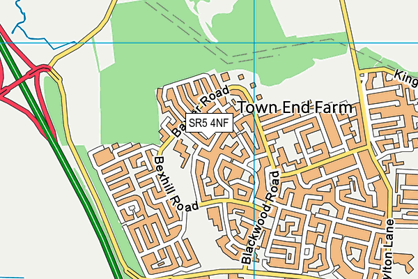 SR5 4NF map - OS VectorMap District (Ordnance Survey)