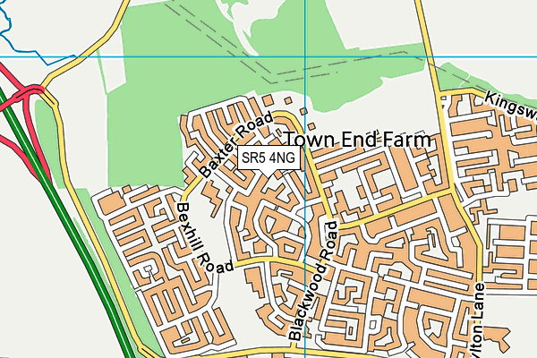 SR5 4NG map - OS VectorMap District (Ordnance Survey)