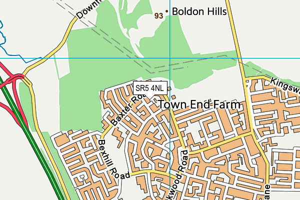 SR5 4NL map - OS VectorMap District (Ordnance Survey)