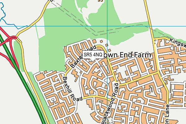 SR5 4NQ map - OS VectorMap District (Ordnance Survey)
