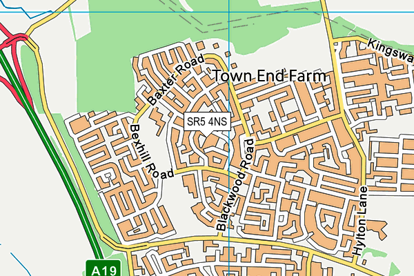 SR5 4NS map - OS VectorMap District (Ordnance Survey)