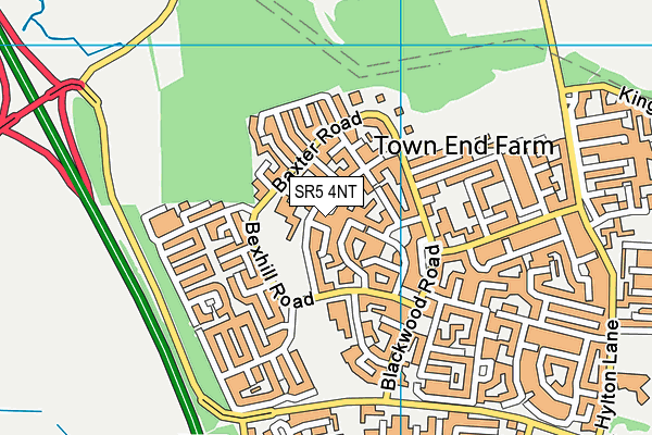 SR5 4NT map - OS VectorMap District (Ordnance Survey)