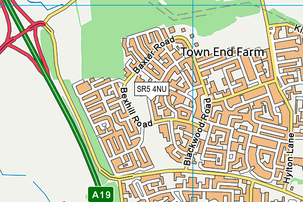 SR5 4NU map - OS VectorMap District (Ordnance Survey)