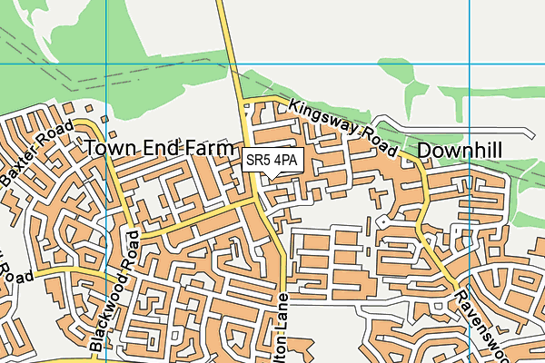 SR5 4PA map - OS VectorMap District (Ordnance Survey)