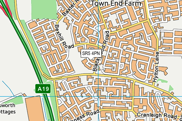 SR5 4PN map - OS VectorMap District (Ordnance Survey)