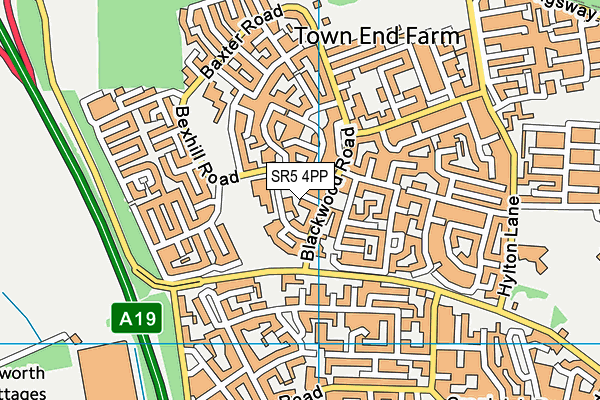 SR5 4PP map - OS VectorMap District (Ordnance Survey)