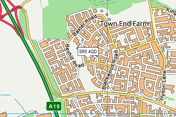 SR5 4QD map - OS VectorMap District (Ordnance Survey)