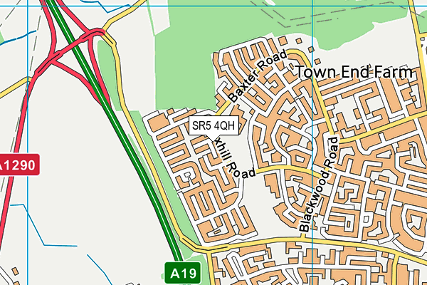 SR5 4QH map - OS VectorMap District (Ordnance Survey)