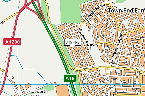 SR5 4RB map - OS VectorMap District (Ordnance Survey)