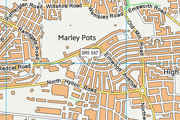 SR5 5AT map - OS VectorMap District (Ordnance Survey)