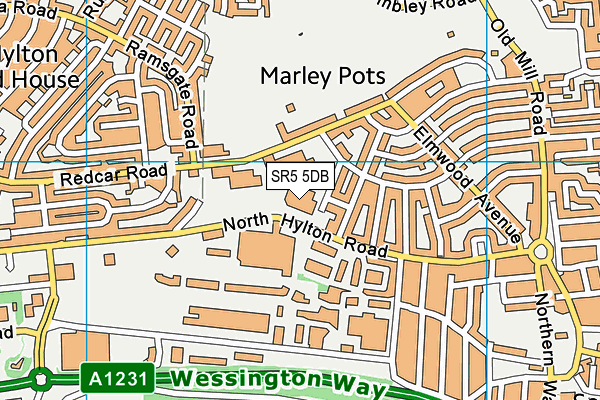 City Of Sunderland College (Closed) map (SR5 5DB) - OS VectorMap District (Ordnance Survey)