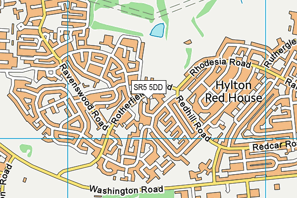 SR5 5DD map - OS VectorMap District (Ordnance Survey)