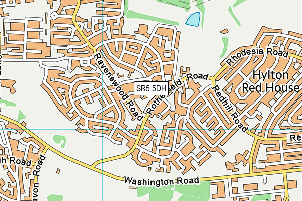 SR5 5DH map - OS VectorMap District (Ordnance Survey)