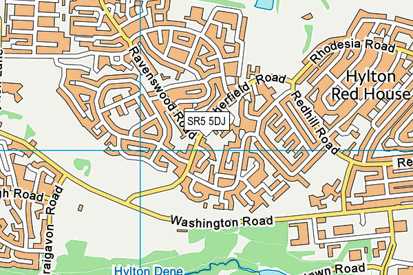 SR5 5DJ map - OS VectorMap District (Ordnance Survey)