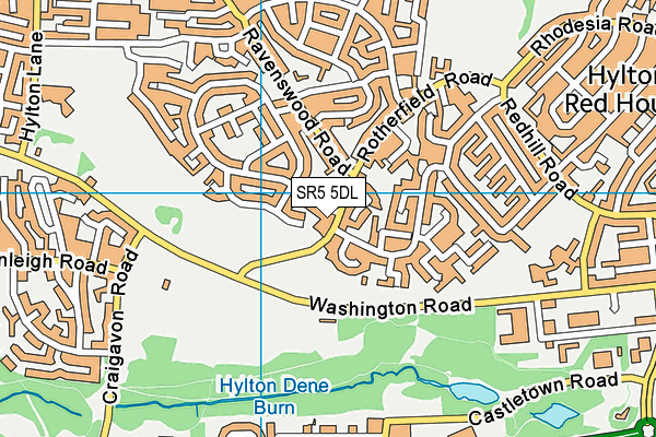 SR5 5DL map - OS VectorMap District (Ordnance Survey)